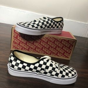 Black & white Checkered Vans